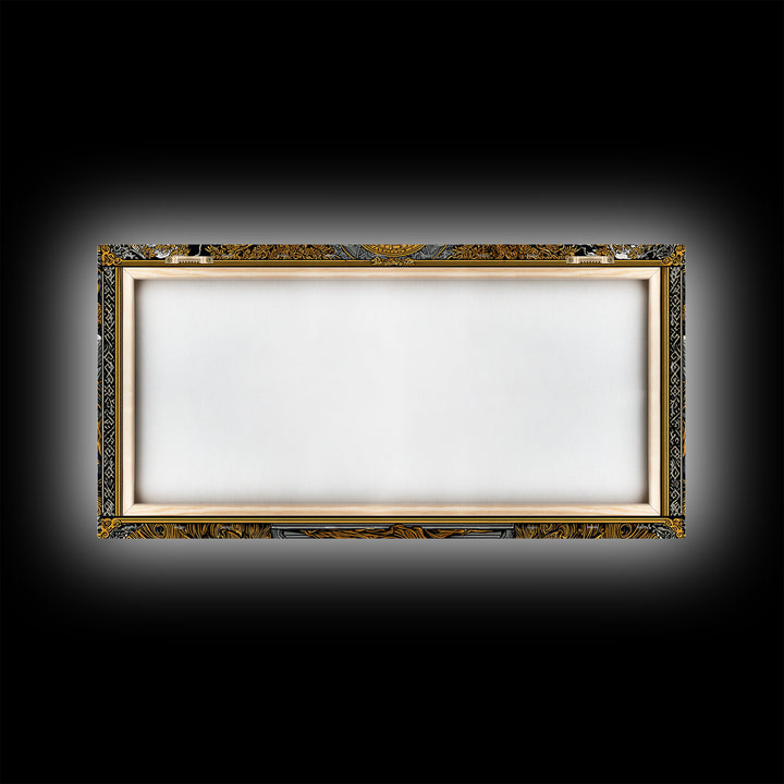 Hera Gold Canvas Print, Greek Goddess Wall Art, Mythology Decor, Luxury Gold Artwork, Real Wood Frame Home Decor