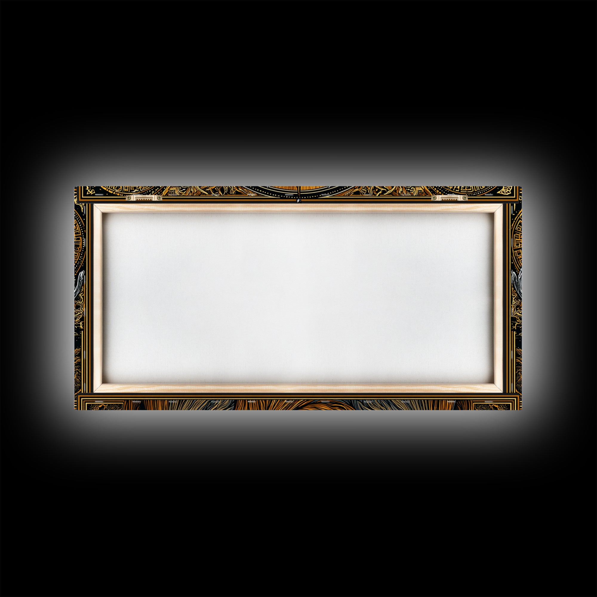 Hyperion Gold Canvas Print, Greek God Wall Art, Mythology Decor, Luxury Gold Artwork, Real Wood Frame Home Decor