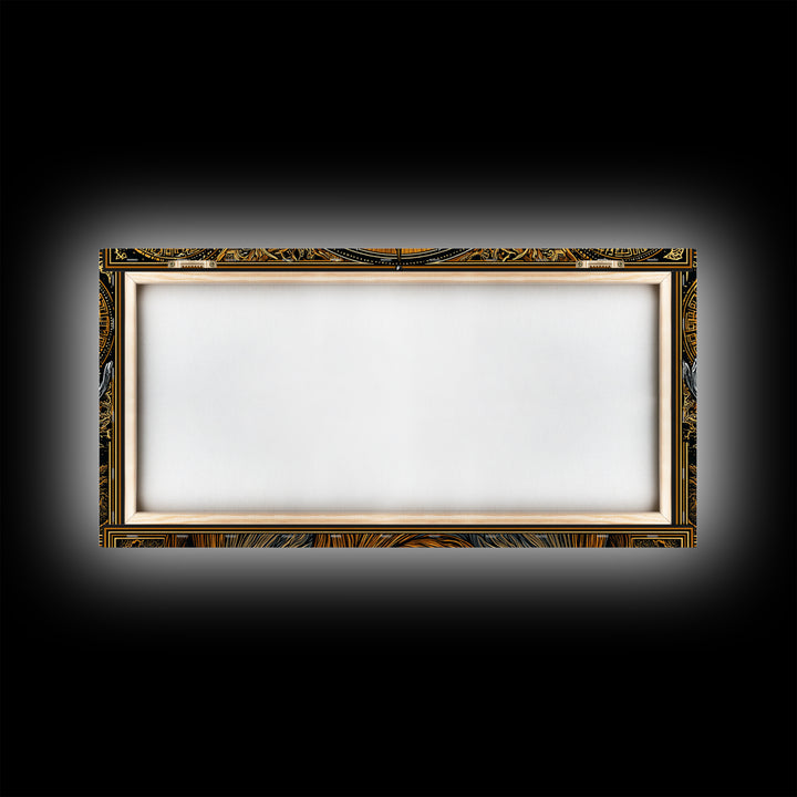 Hyperion Gold Canvas Print, Greek God Wall Art, Mythology Decor, Luxury Gold Artwork, Real Wood Frame Home Decor