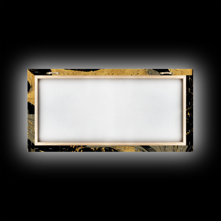 Nemesis Gold Canvas Print, Greek Goddess Wall Art, Mythology Decor, Luxury Gold Artwork, Real Wood Frame Home Decor