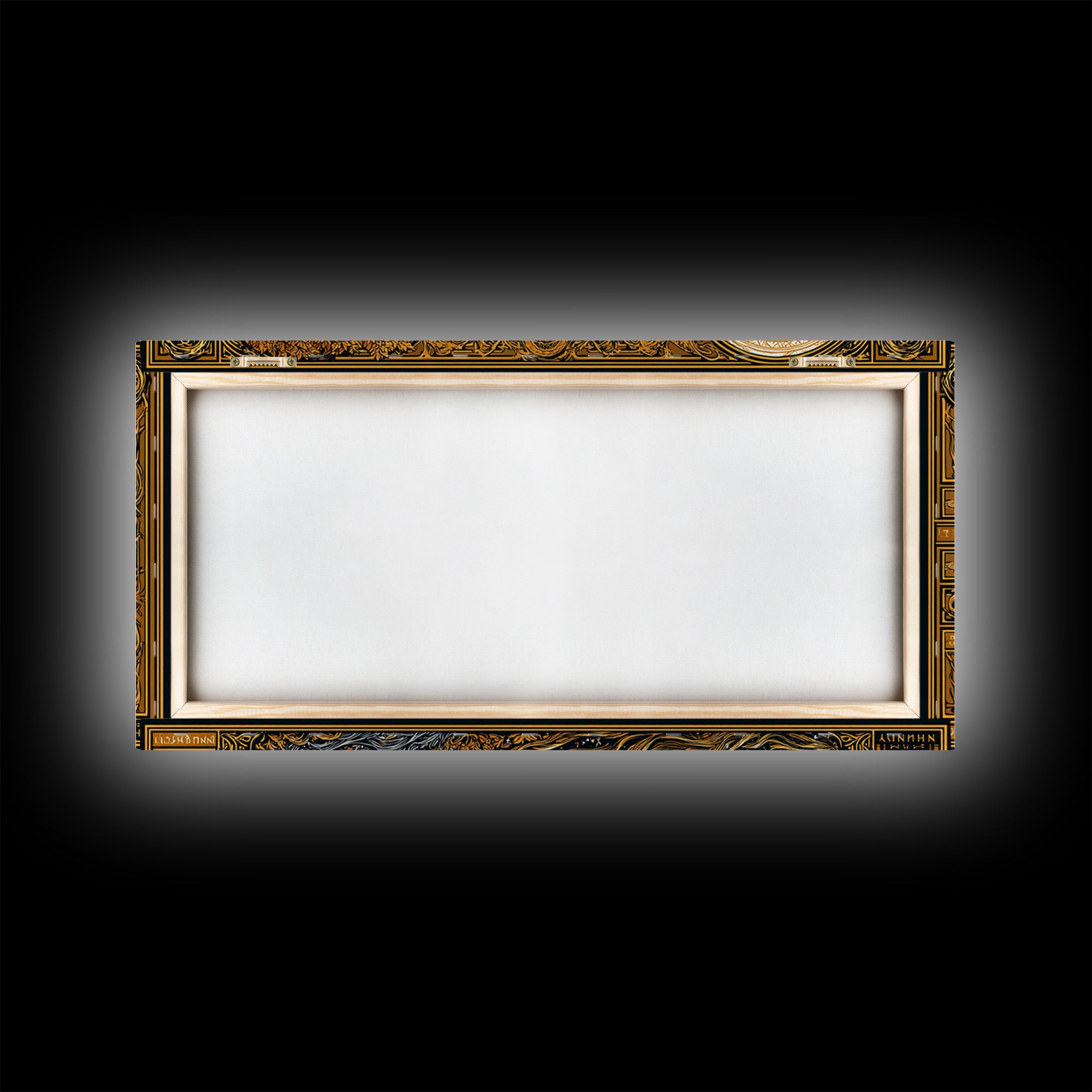 Nyx Gold Canvas Print, Greek Goddess Wall Art, Luxury Mythology Decor, Real Wood Frame Artwork, Elegant Night Goddess Print