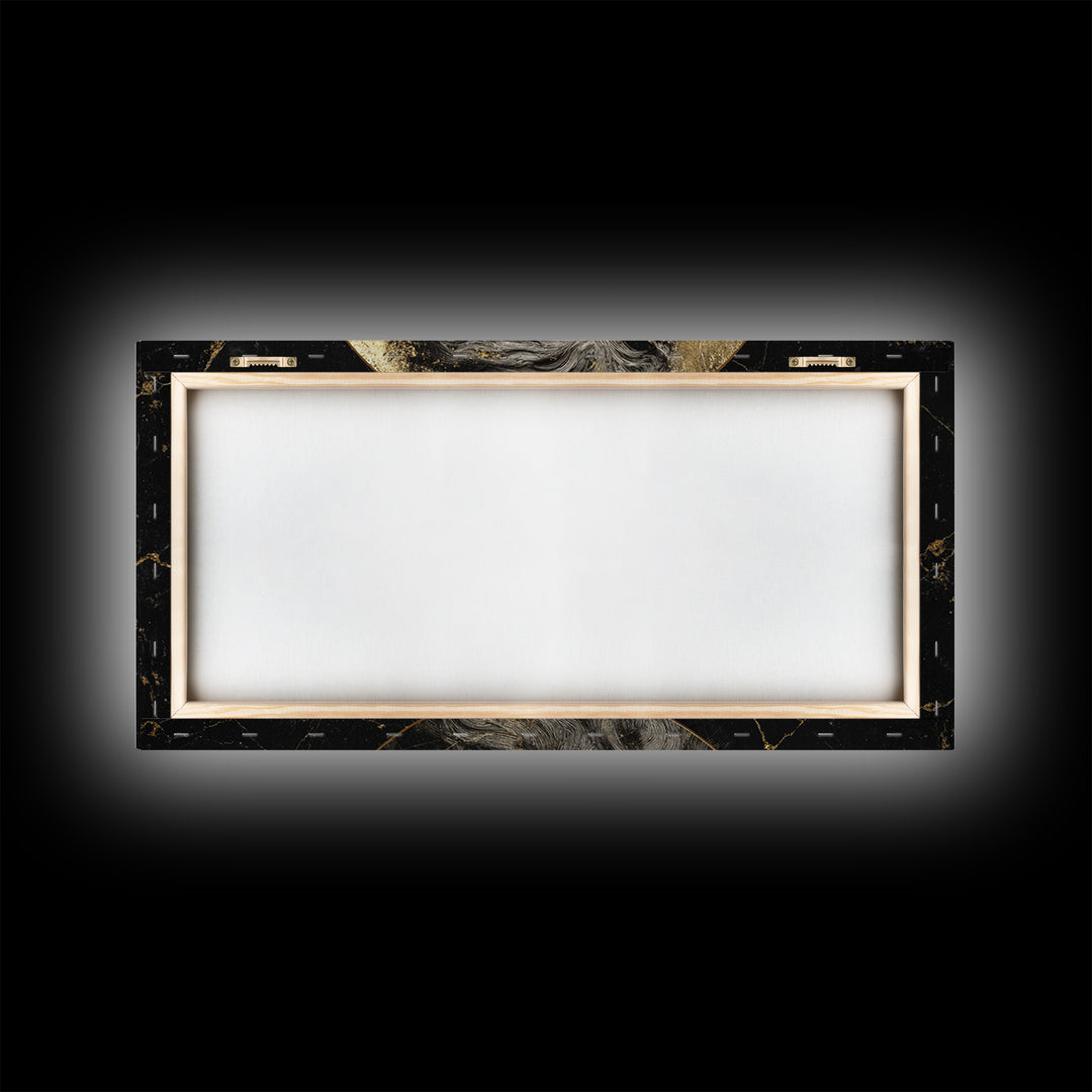 Odin Gold Canvas Print, Norse God Wall Art, Luxury Mythology Decor, Real Wood Frame Artwork, Elegant Viking God Wall Hanging
