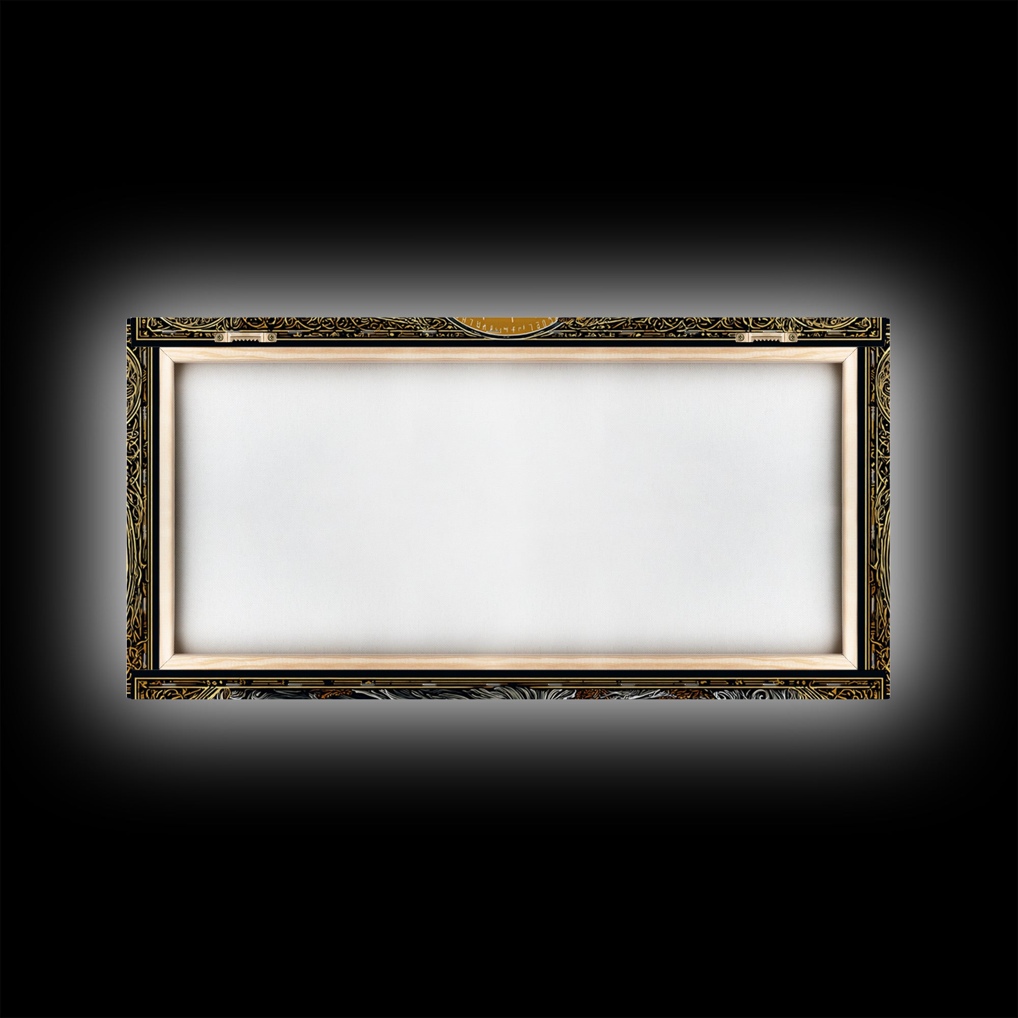 Orpheus Gold Canvas Art, Greek God Wall Decor, Luxury Mythology Wall Hanging, Real Wood Frame Print, Elegant Lyre Musician Wall Art