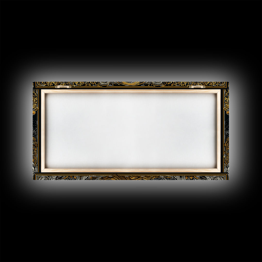 Persephone Greek Goddess Gold Canvas Print, Mythology Wall Art, Luxury Home Decor, Real Wood Frame, Elegant Gift Idea