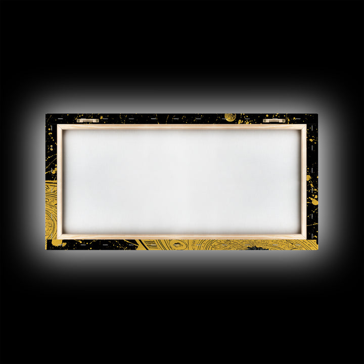 Phoebe Greek Goddess Gold Canvas Art, Mythology Canvas Print, Luxury Home Decor, Real Wood Frame, Classical Art Gift