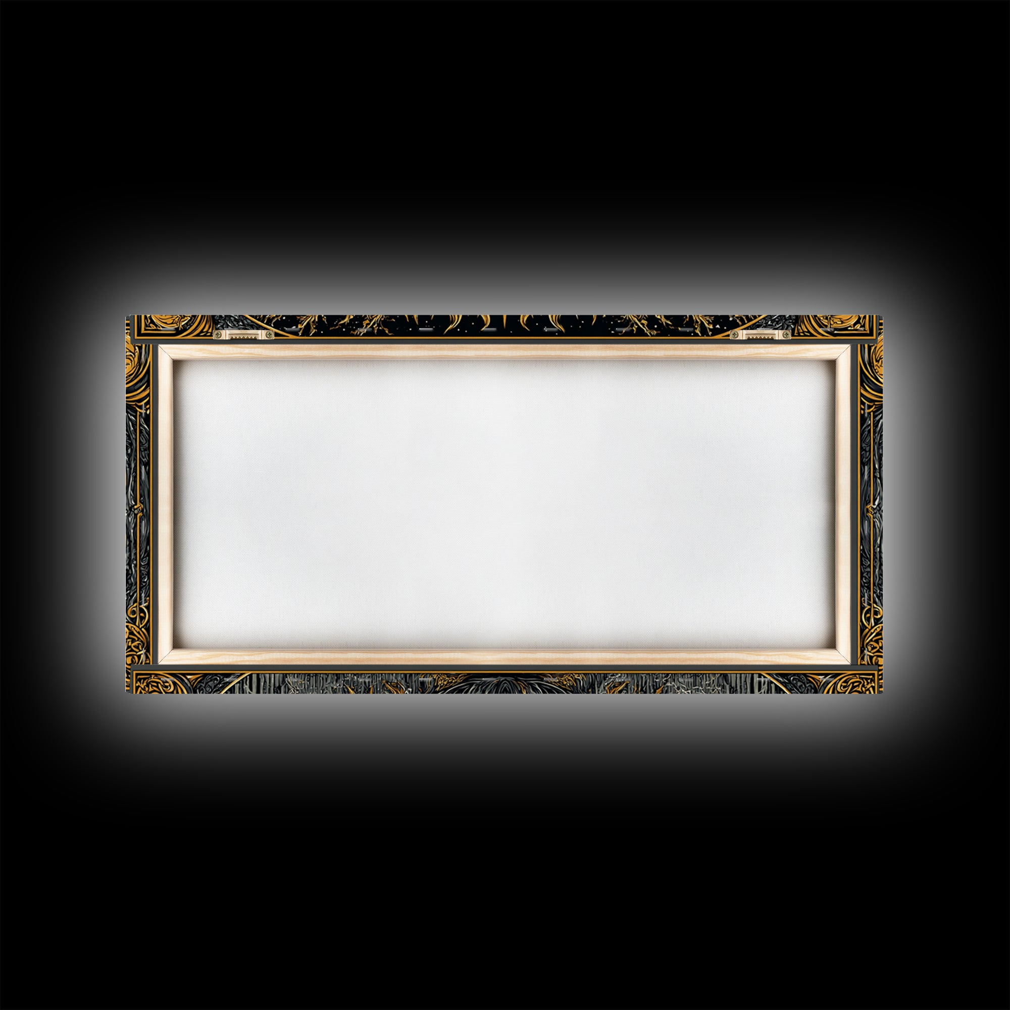 Prometheus Fire Bringer Gold Canvas Print, Greek Mythology Wall Art, Real Wood Frame, Titan Decor, Inspirational Gift