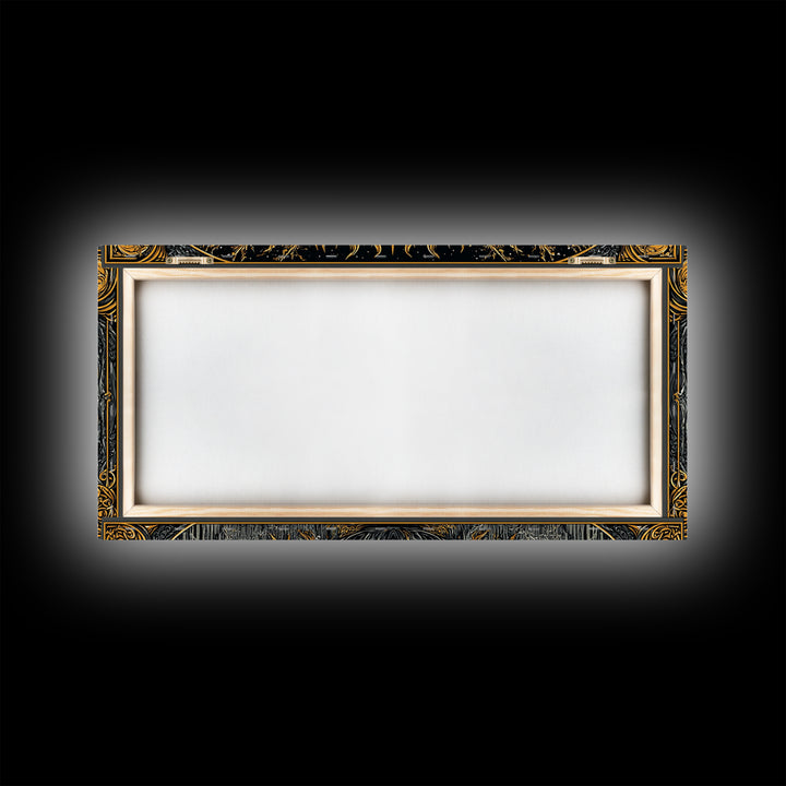 Prometheus Fire Bringer Gold Canvas Print, Greek Mythology Wall Art, Real Wood Frame, Titan Decor, Inspirational Gift