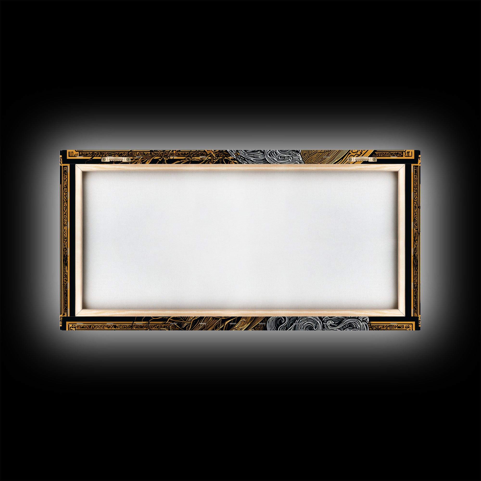 Socrates Gold Canvas Print, Real Wood Framed Greek Philosophy Wall Art, Luxury Mythology Inspired Canvas Artwork