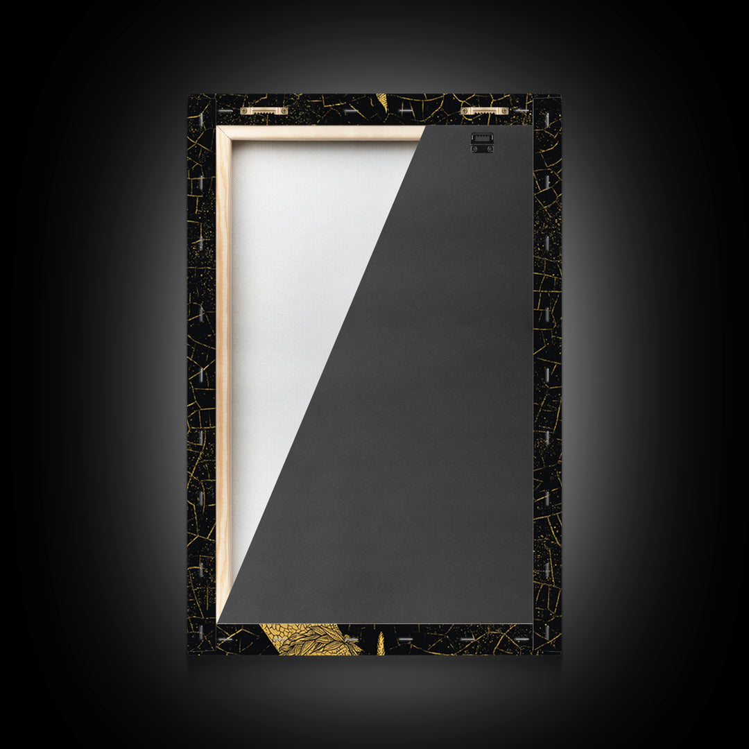 Olympic Flame Hand Holding Torch Canvas Gold Canvas Print – Classical Greek Inspired Wall Art with Real Wood Frame