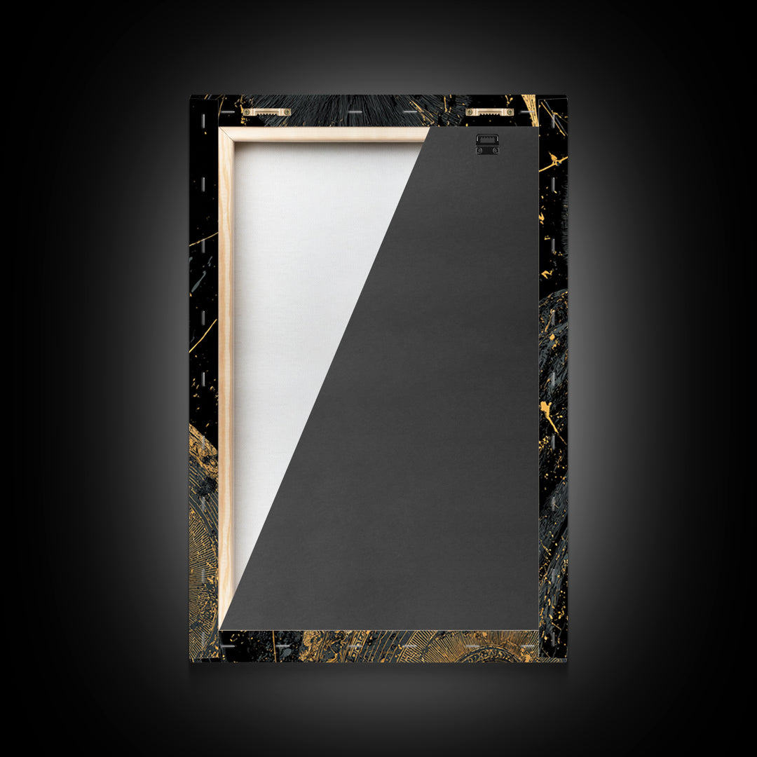Greek Hoplite Warrior Canvas Gold Art – Spartan Spear and Shield Design, Real Wood Frame Classical Battle Scene Wall Décor