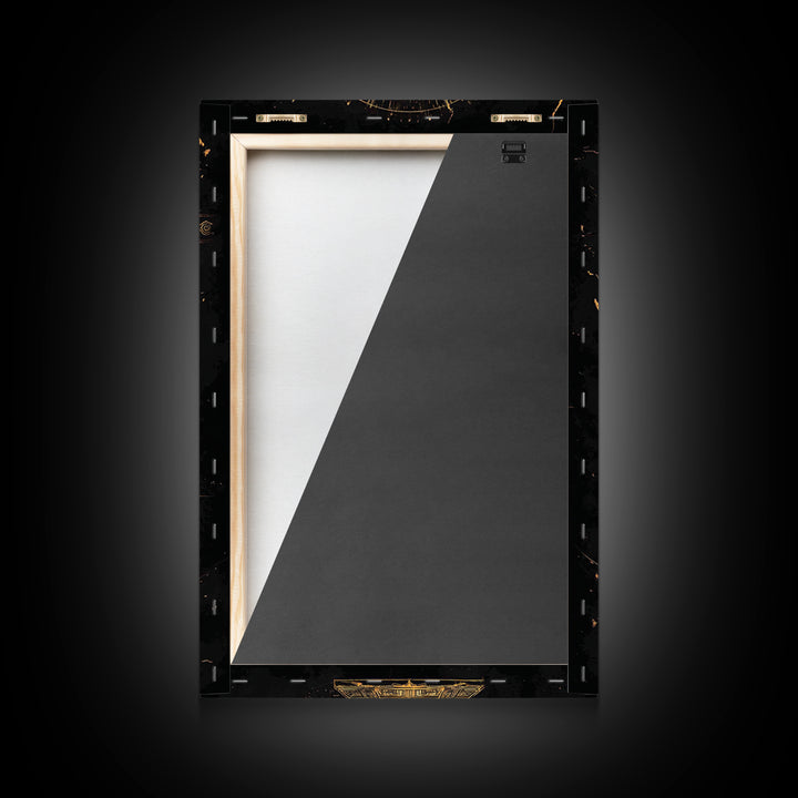 The Obelisk of Secrets – Symbols of the Eternal Order, Canvas Art, Canvas Gold Print, Canvas Wall Art, Man Cave Decor