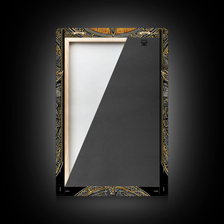 Agamemnon Greek Mythology Canvas Gold Canvas Print, Ancient Warrior King Artwork, Real Wood Framed Wall Art Decor