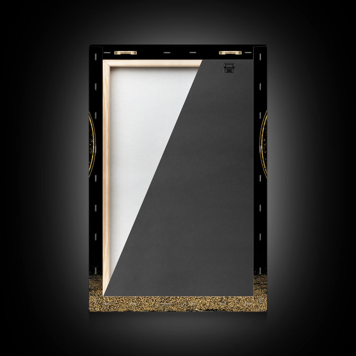 Apollo God Of Music Canvas Gold Canvas Print, Greek Mythology Art With Lyre, Real Wood Framed Classical Decorative Wall Art