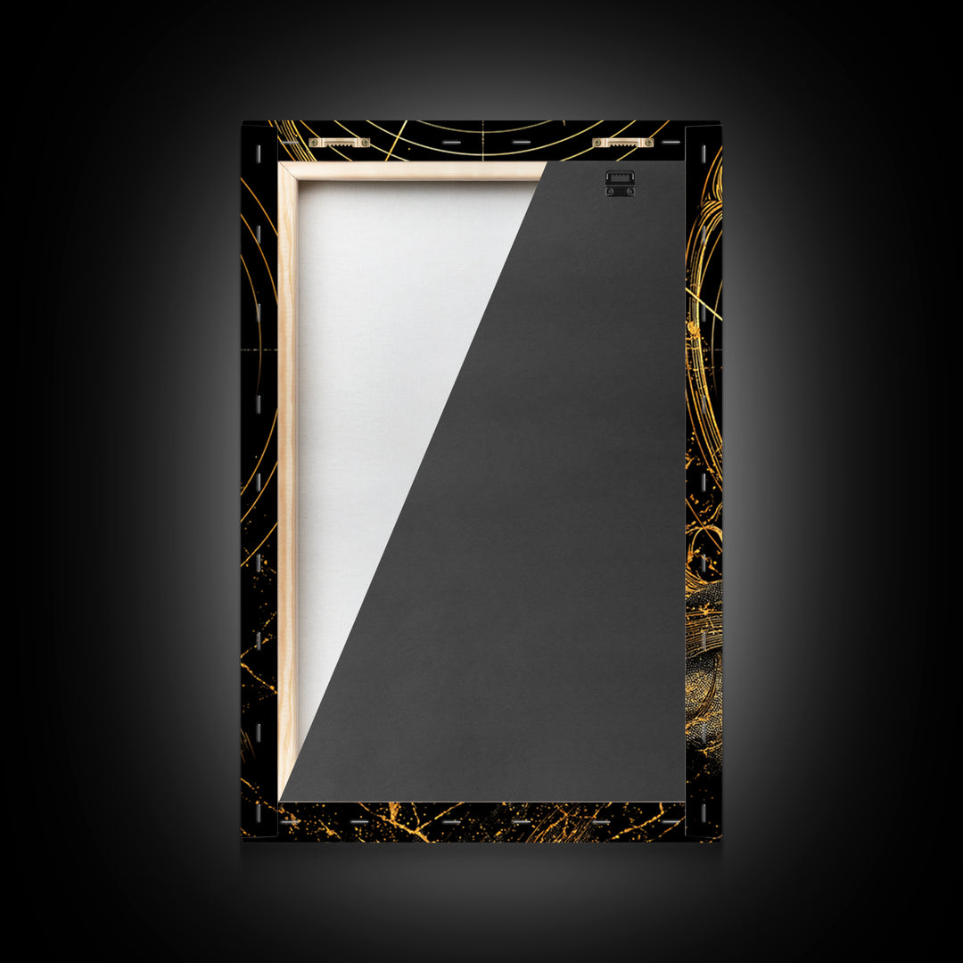Apollo God Of Light Canvas Gold Canvas Print, Classical Greek Mythology Artwork, Real Wood Frame Decorative Ancient Wall Art