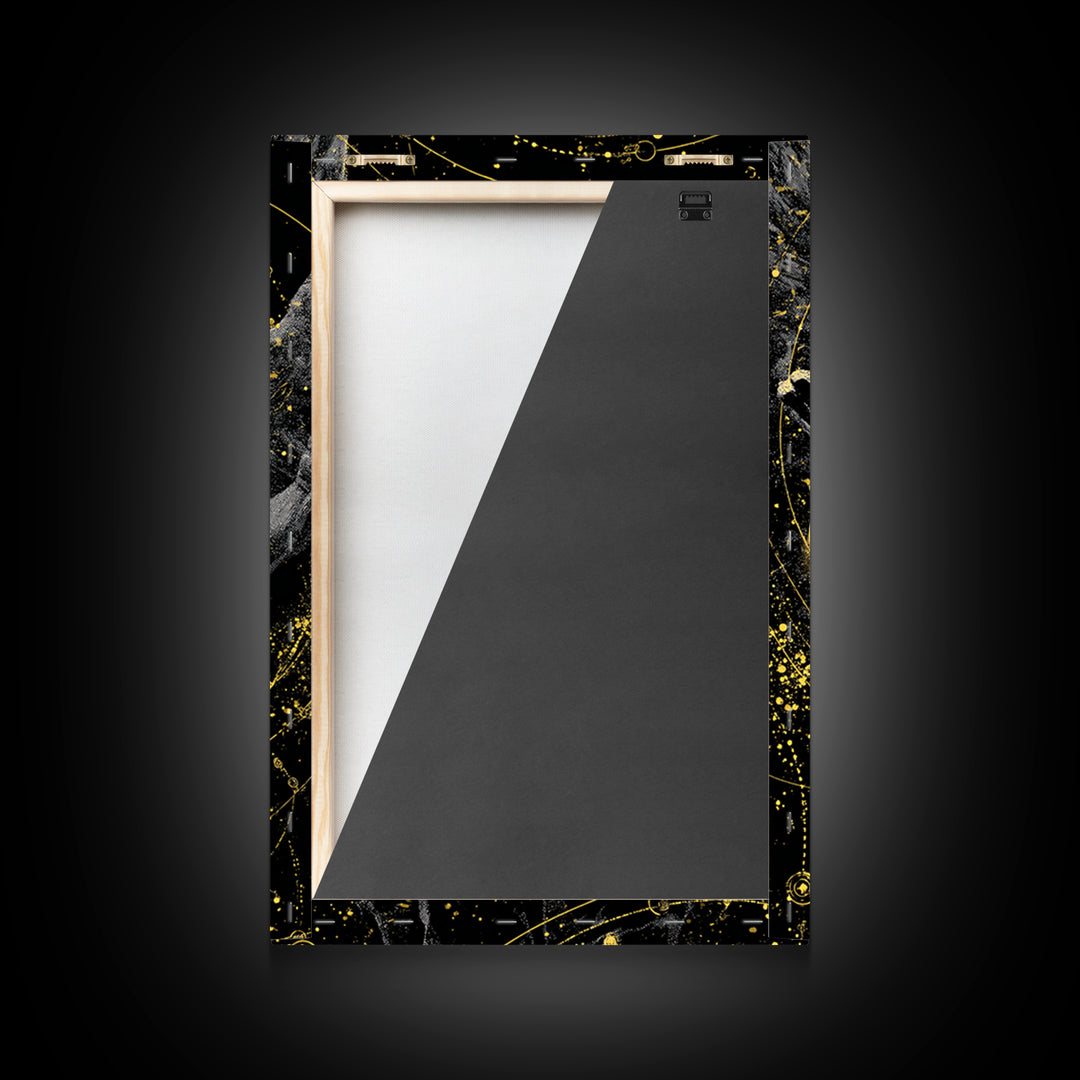 Astraeus Starry Night Mythology, Canvas Gold Art Print, Real Wood Frame, Greek Titan Wall Art, Astrology Inspired Decor