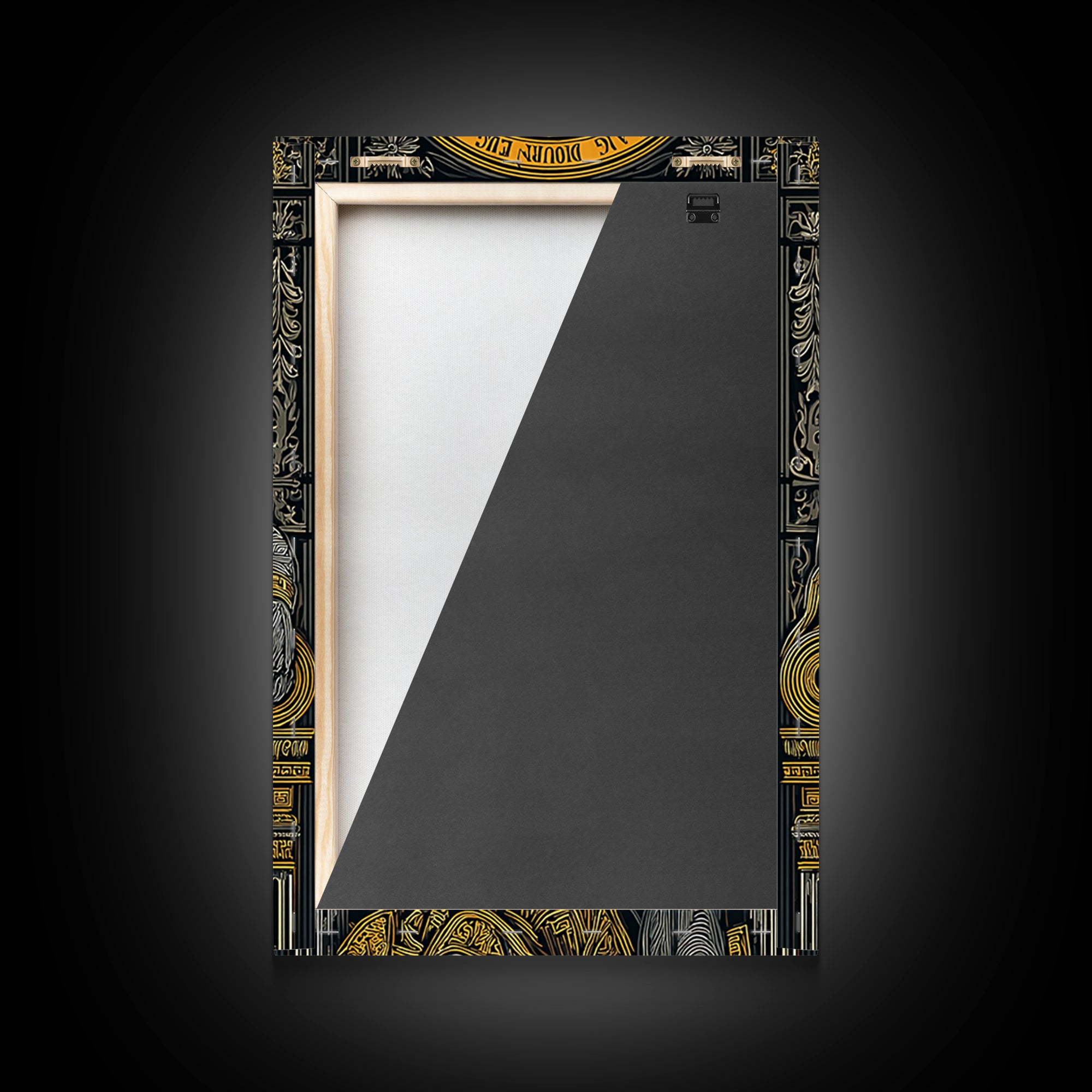 Cicero Canvas Gold Canvas Print, Roman Philosopher Scroll Portrait, Stoic Thinker Artwork, Real Wood Frame Home Decor