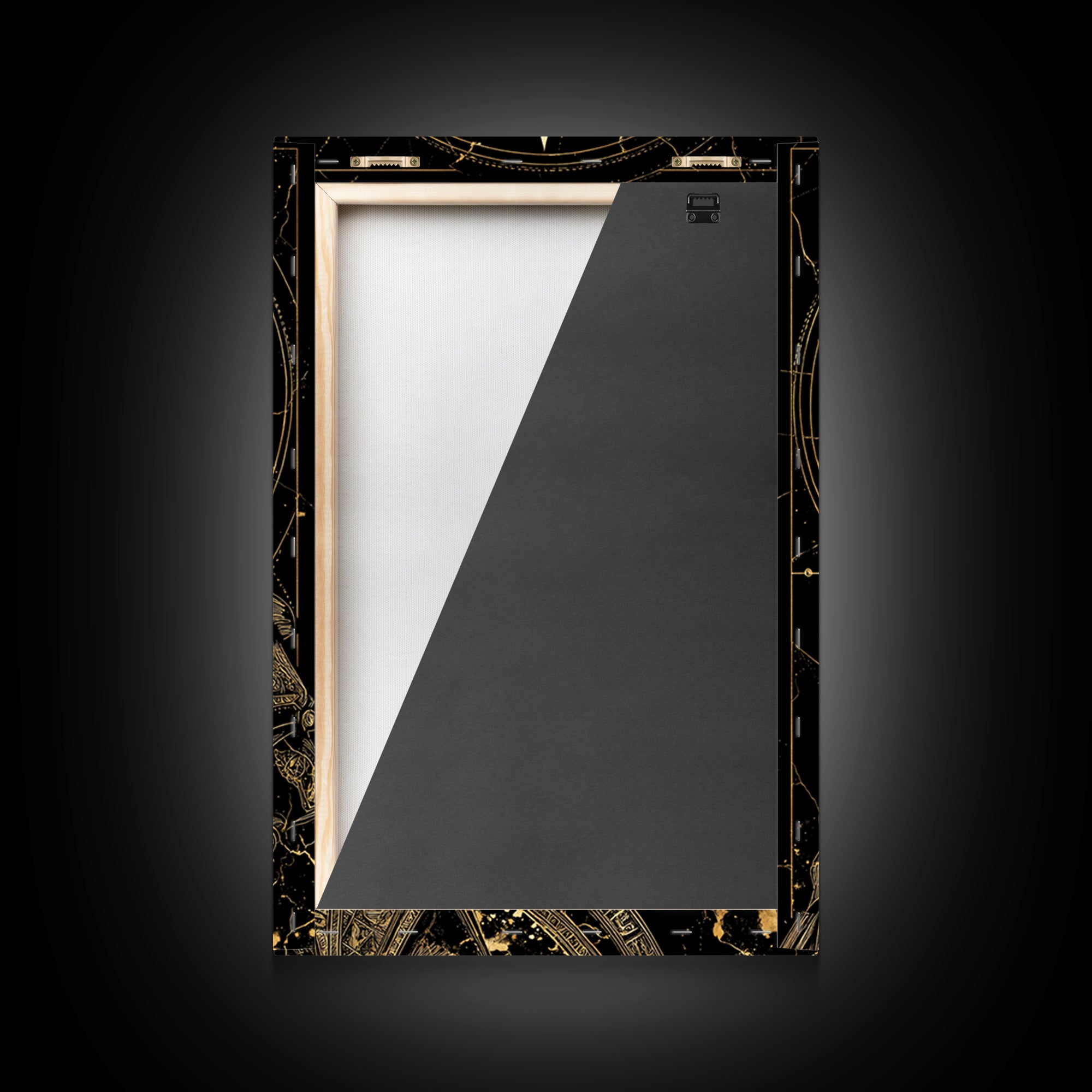 Ancient Philosopher Bust Canvas Gold Canvas Print, Greek Portrait Wall Art, Regal Mythology Decor, Real Wood Frame