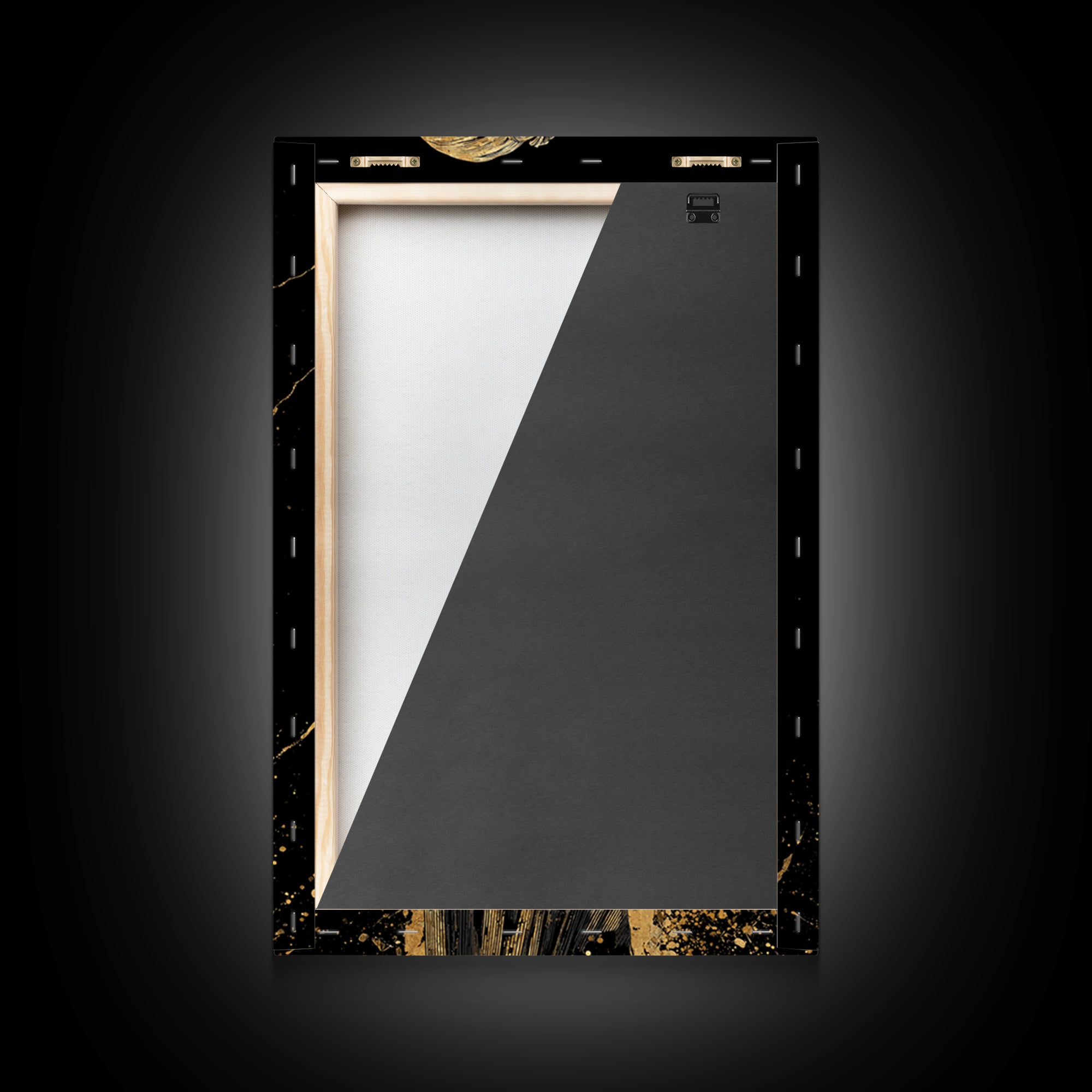 Grecian Muse Silhouette Canvas Gold Canvas Print, Elegant Greek Goddess Art, Minimalist Luxury Wall Decor, Real Wood Frame