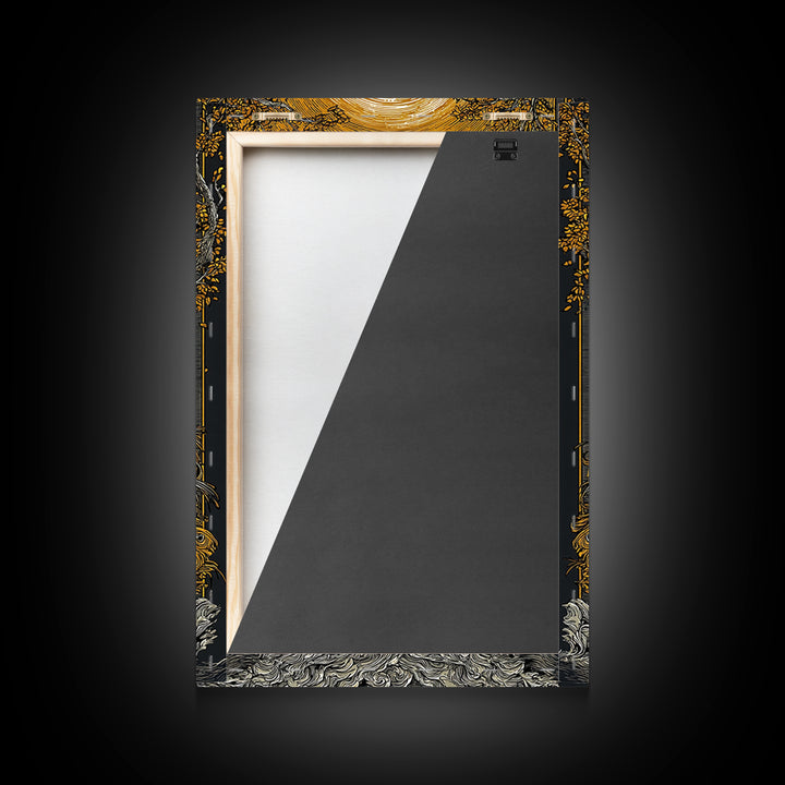 Divine Queen Hera Canvas Gold Canvas Print, Greek Goddess Wall Art, Regal Mythology Decor, Real Wood Frame Artwork
