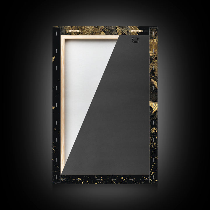 Ocean God Oceanus Canvas Gold Canvas Print, Greek Mythology Sea Deity Art, Real Wood Frame, Elegant Nautical Wall Decor