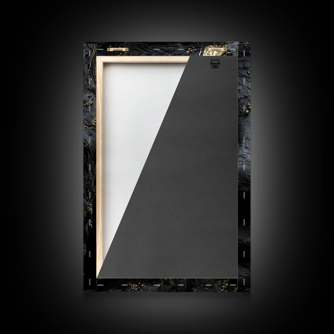 Viking God Odin Canvas Gold Art, Norse Mythology Inspired Canvas Print, Real Wood Frame, Powerful Nordic Warrior Wall Decor