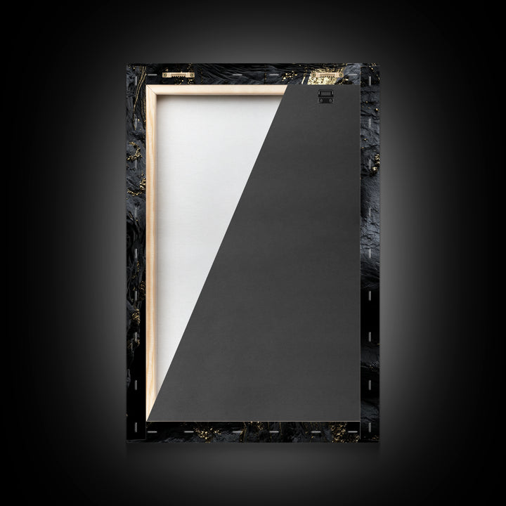 Viking God Odin Canvas Gold Art, Norse Mythology Inspired Canvas Print, Real Wood Frame, Powerful Nordic Warrior Wall Decor