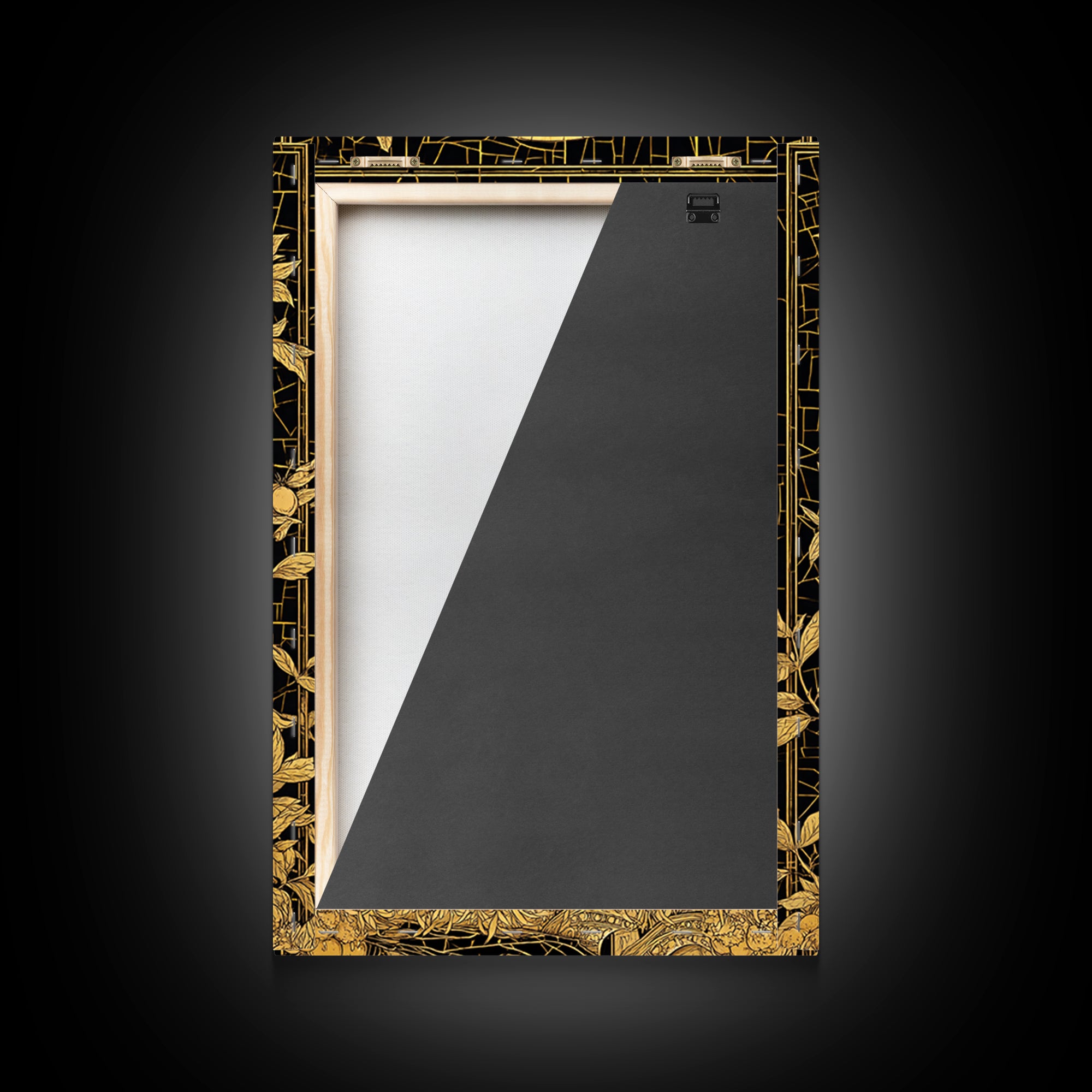 Persephone Mosaic Style Canvas Gold Canvas Print, Mythology Wall Art, Goddess Decor, Elegant Greek Inspired Real Wood Frame