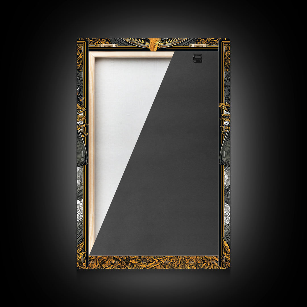 Prometheus Canvas Gold Canvas Print, Mythology Wall Art, Real Wood Frame, Luxury Canvas Artwork, Ancient Greek Decor