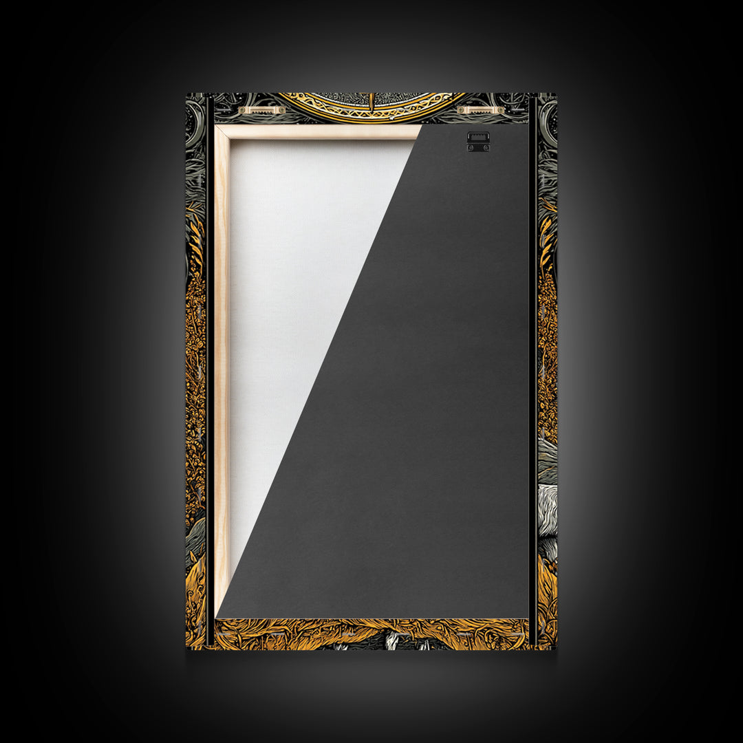 Rhea Canvas Gold Canvas Print, Titaness Mother Goddess Art, Real Wood Frame, Ancient Greek Decor, Mythology Artwork