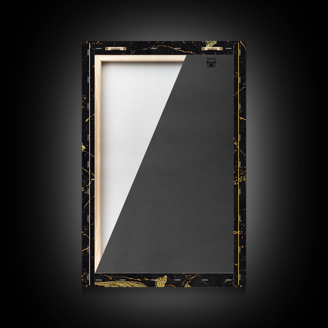 Justice Goddess Canvas Gold Canvas Print, Mythology Law And Order Wall Art, Balance Artwork, Real Wood Frame, Statement Decor