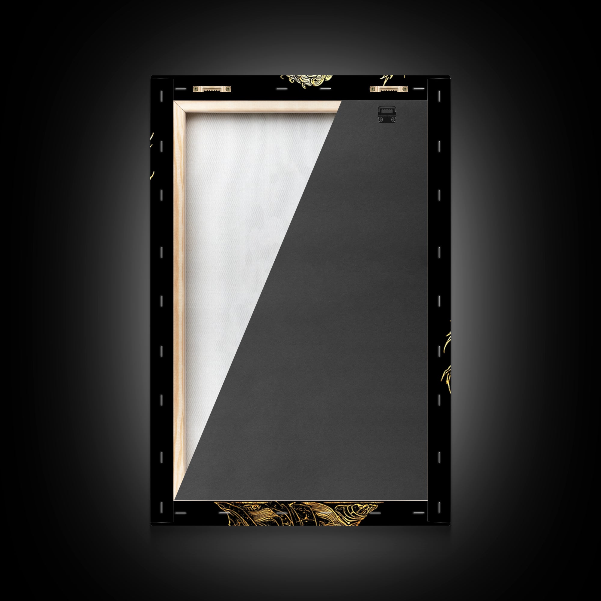 Greek God Canvas Gold Art, Zeus Mythology Wall Print, Lightning Power Decor, Luxury Canvas Artwork, Real Wood Frame