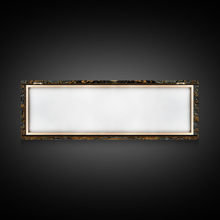 Ancient Chalice Of Gods, Mythological Cup With Figures And Flowing Design, Gold Canvas Print, Real Wood Frame Artwork