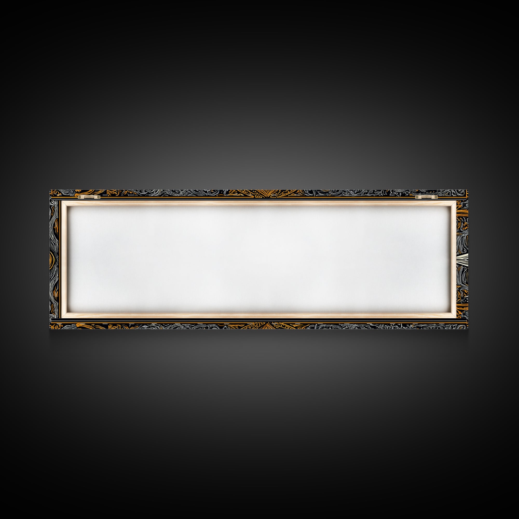 Epic Ancient Sword, Mythological Weapon Of Power Decorative Wall Artwork, Gold Canvas Print, Real Wood Frame Wall Decor