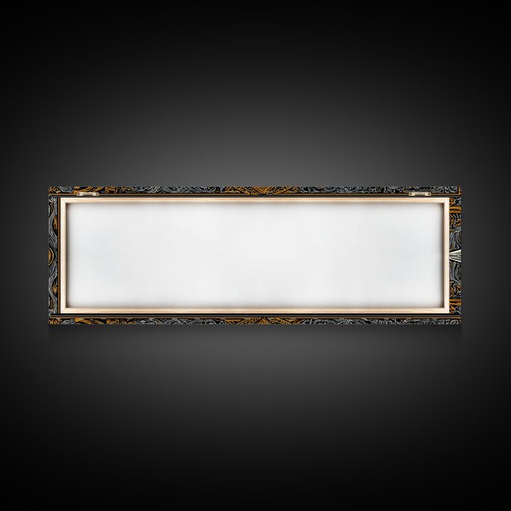 Epic Ancient Sword, Mythological Weapon Of Power Decorative Wall Artwork, Gold Canvas Print, Real Wood Frame Wall Decor