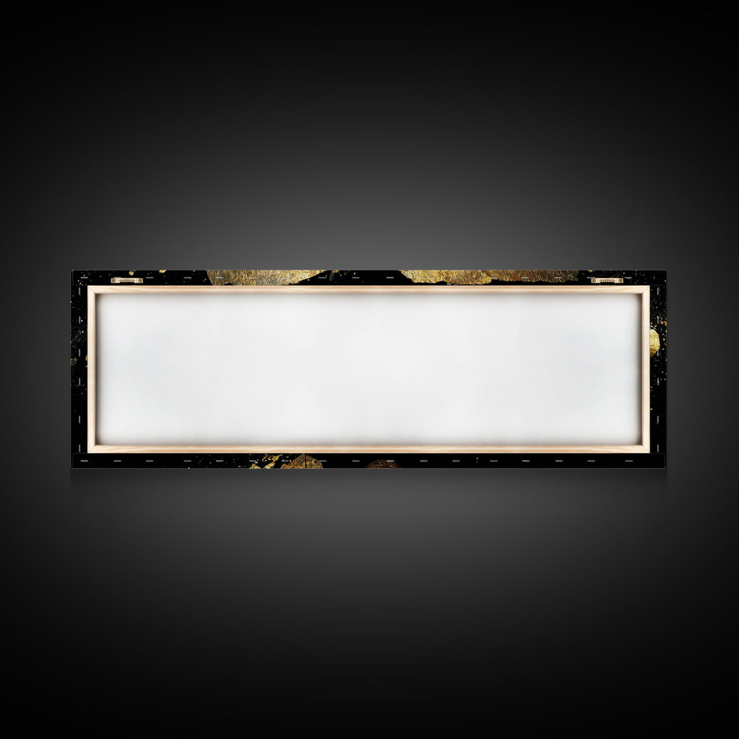 Cracked Ancient Golden Mask, Mythological Relic Gold Canvas Print, Unique Fantasy Wall Art, Real Wood Frame