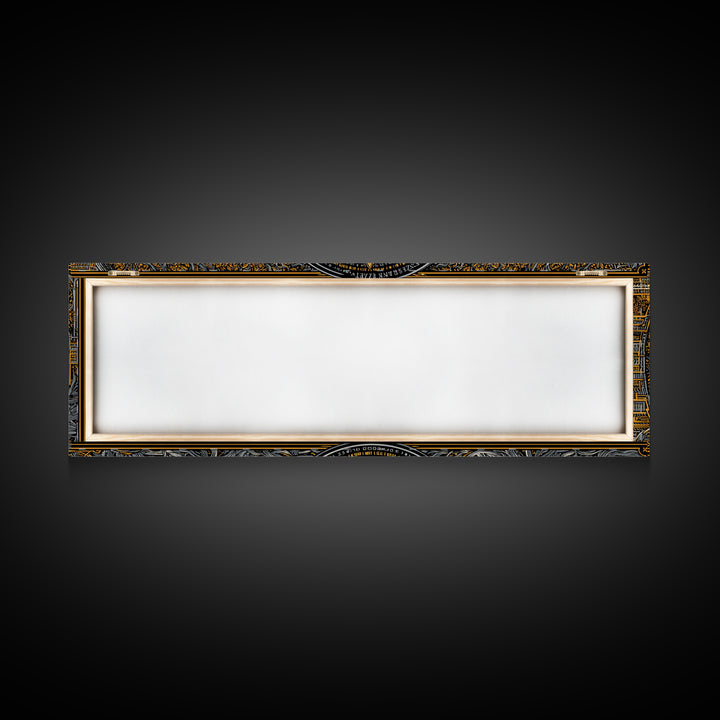 Coeus Titan Of Intellect Artwork, Greek Mythology Inspired Gold Canvas Print, Ancient Titan Wall Art, Real Wood Frame
