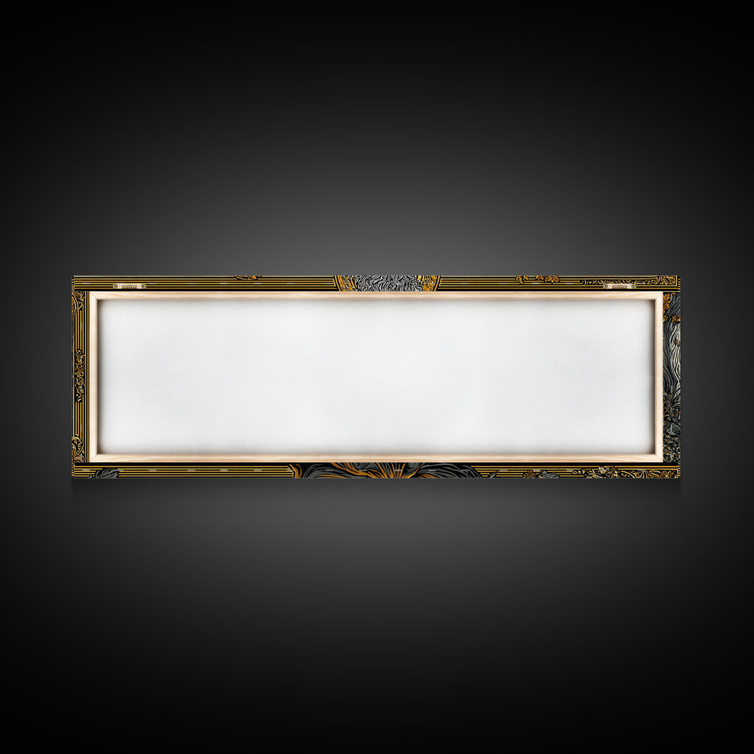 Hestia Gold Canvas Print, Greek Goddess Of Hearth And Fire, Mythology Wall Art, Real Wood Frame, Unique Luxury Home Decor
