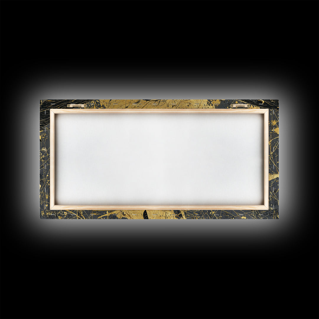 Valkyrie Canvas Gold Art Nordic Canvas Art with Real Wood Frame, Norse Mythology Warrior Wall Decor for Office or Man Cave
