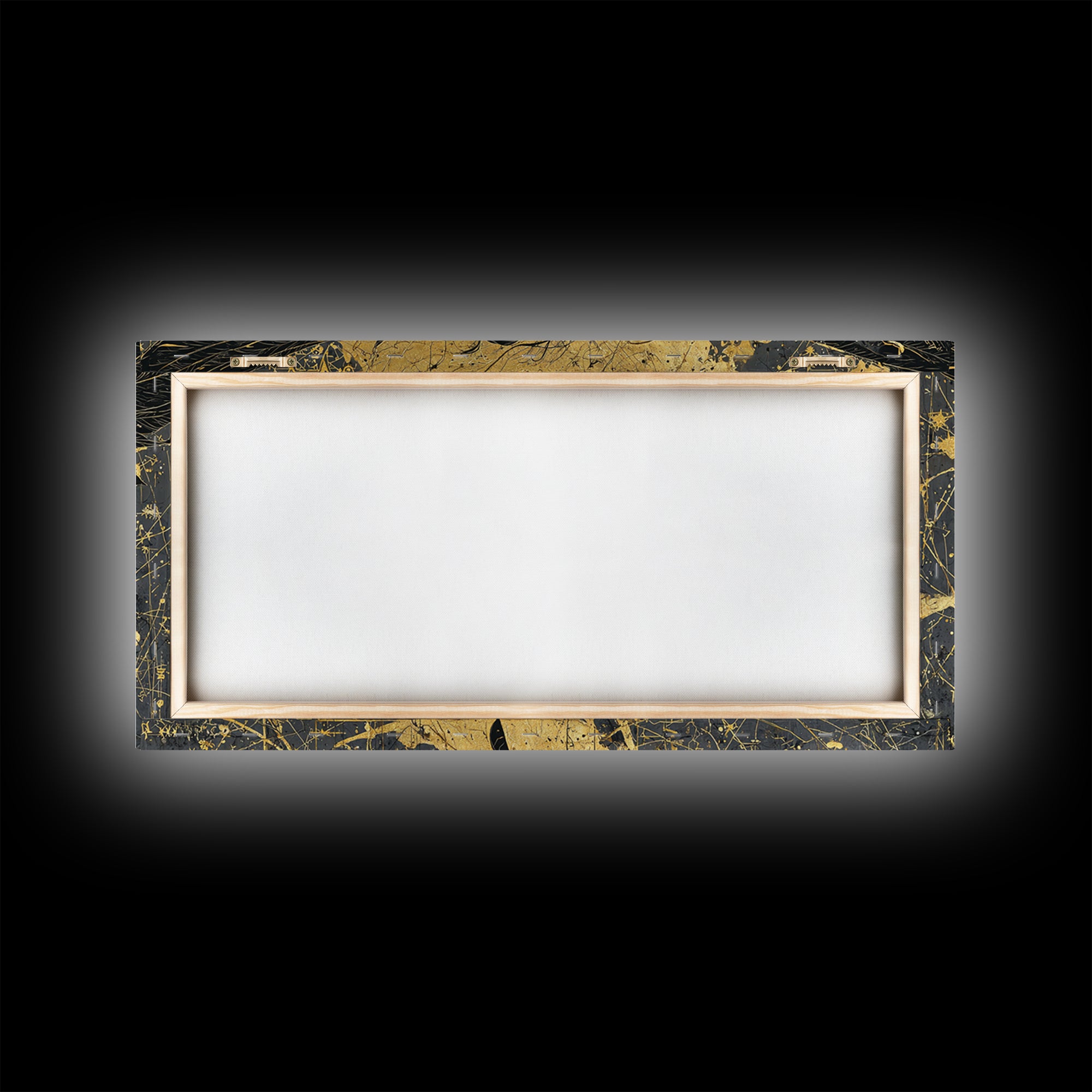 Valkyrie Canvas Gold Art Nordic Canvas Art with Real Wood Frame, Norse Mythology Warrior Wall Decor for Office or Man Cave