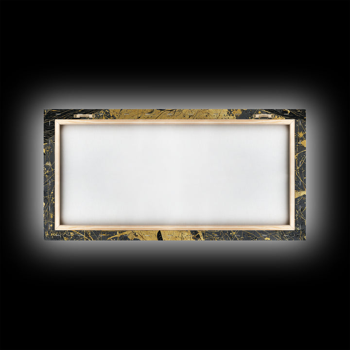 Valkyrie Canvas Gold Art Nordic Canvas Art with Real Wood Frame, Norse Mythology Warrior Wall Decor for Office or Man Cave