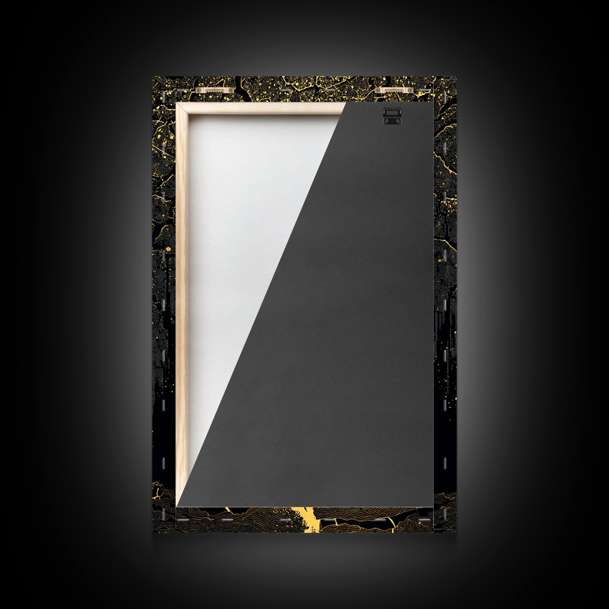 Cracked Earth Viking Blade Canvas Gold Art Canvas Art | Norse Mythology Wall Decor for Office or Man Cave | Framed with Real Wood