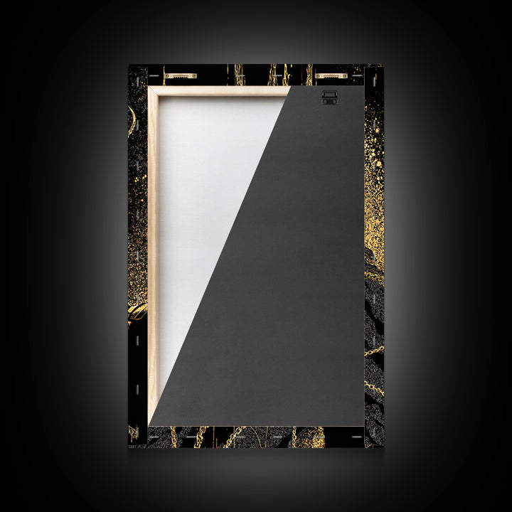 Loki Bound Canvas Gold Art Canvas Art | Norse Trickster God Wall Decor | Viking Mythology Man Cave framed in wood