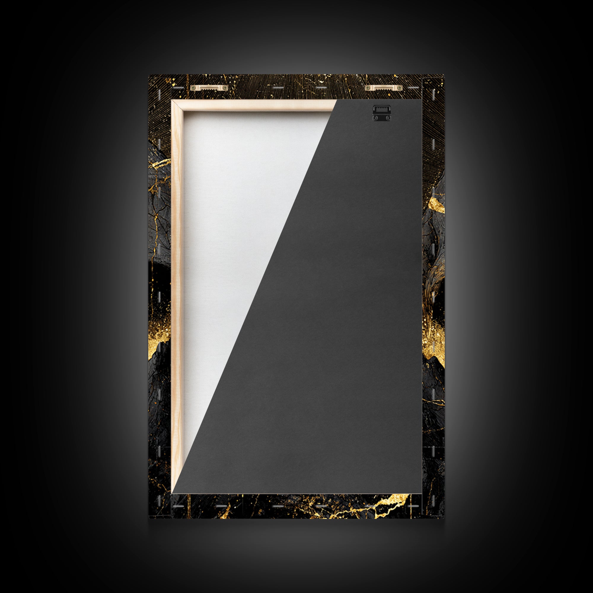 Norse God Ymir Canvas Gold Art Canvas Art | Giant of Creation Nordic Wall Art | Framed Mythology Decor with Real Wood Frame