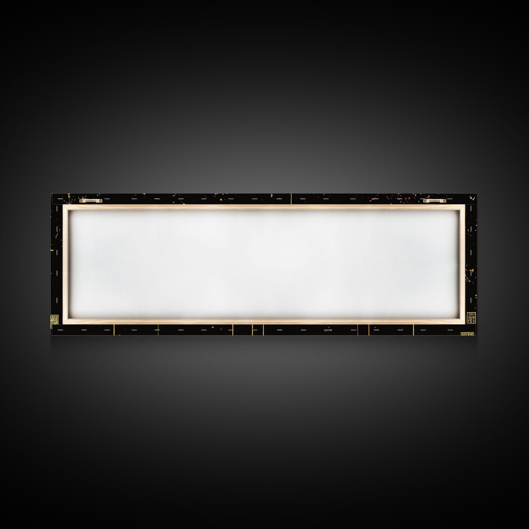 Runed Blade Canvas Gold Art Norse Mythology Canvas Art Nordic Weapon Decor with natural wood frame, Man Cave or Dad Gift