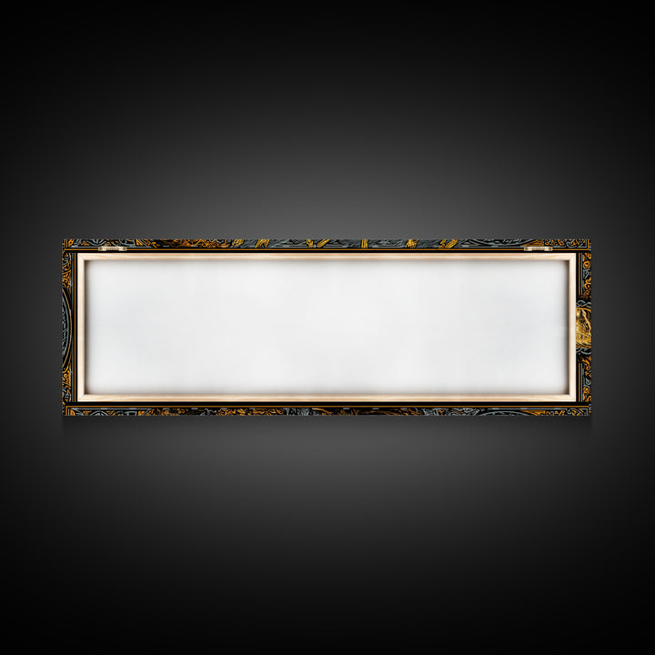 Norse Ornate Sword Canvas Gold Art Canvas Art Viking Mythology Wall Decor with real wood frame, Office Art for Men