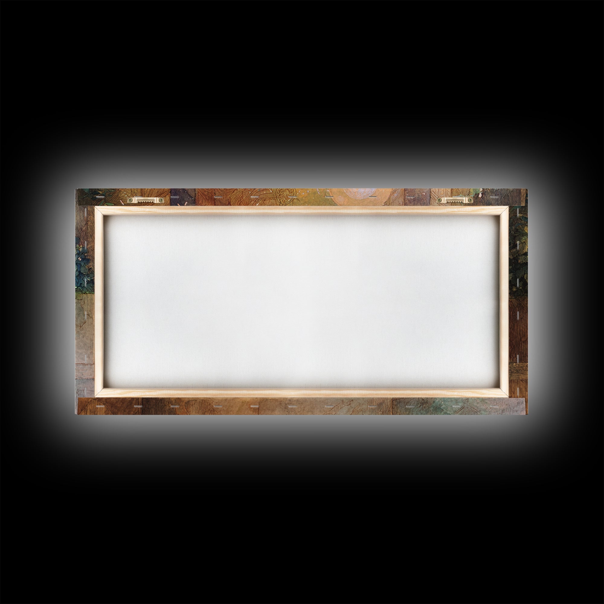 Minotaur in Labyrinth of Warm Stone Framed Canvas Print, Mythological Art, Minimalist Decor, Living Room Decor, Legend, MYT-2x1-37