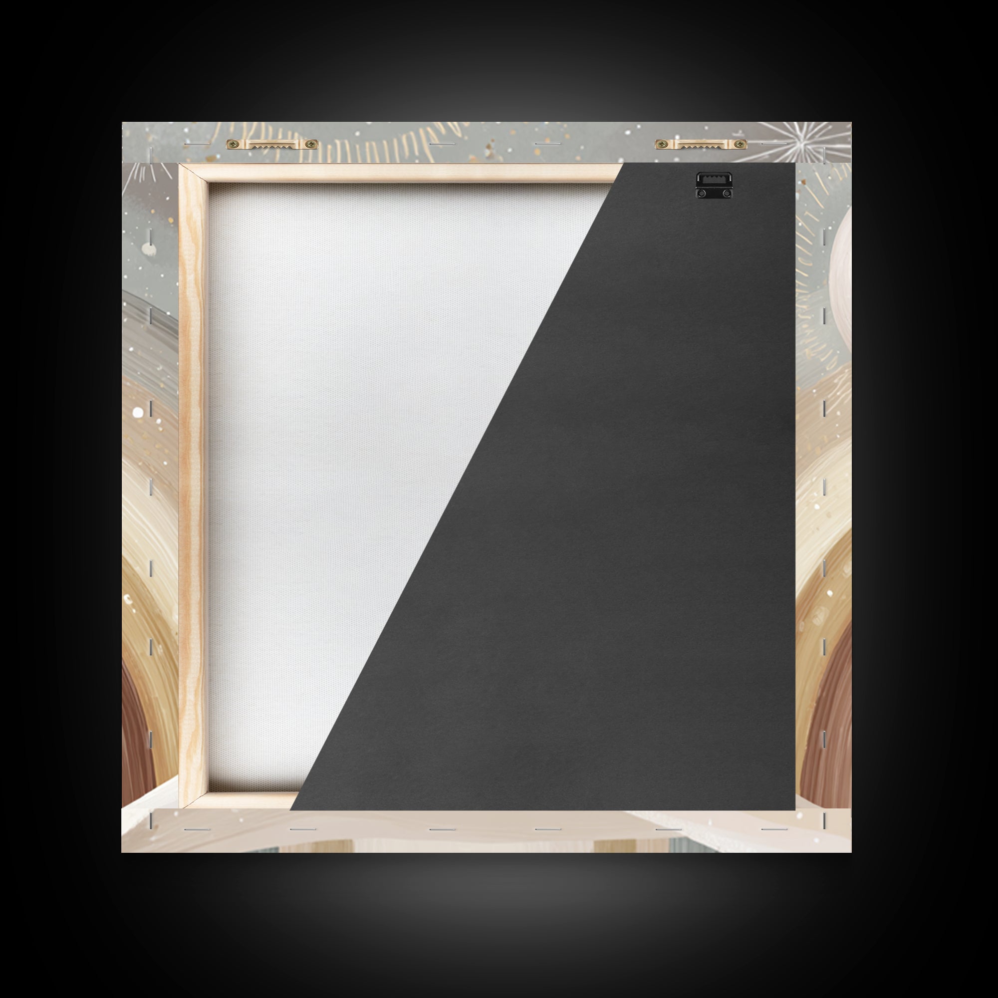 Neutral Boho Sun and Arch Shapes Framed Canvas Print, Nursery Decor, Nursery Art, Abstract Art, Nursery, Kids Wall Art, NDE-1x1-11