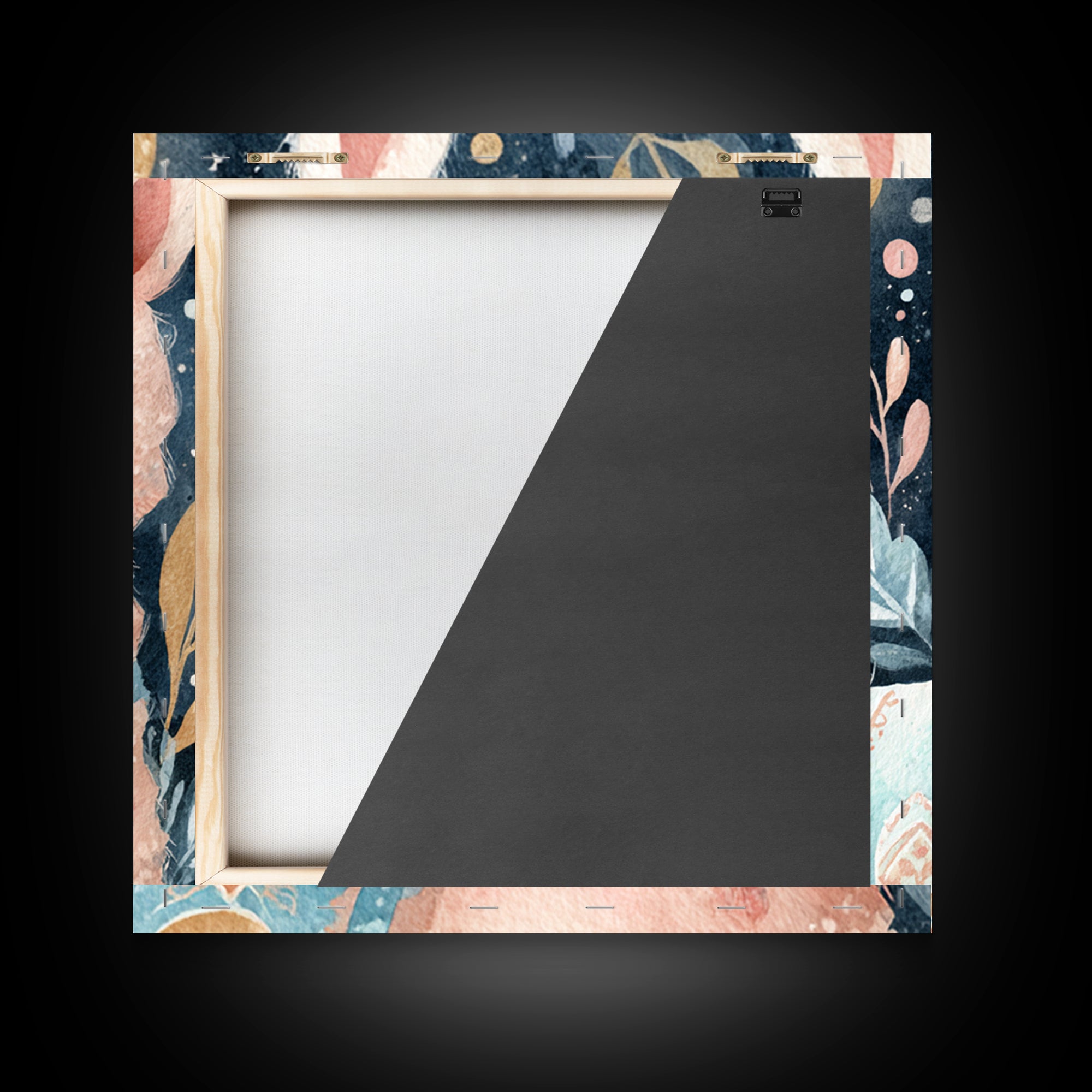 Cute Llama with Blanket Pattern Framed Canvas Print, Nursery Decor, Neutral Decor, Fine Art, Nursery, Home Decor, Wall Decor, NDE-1x1-21