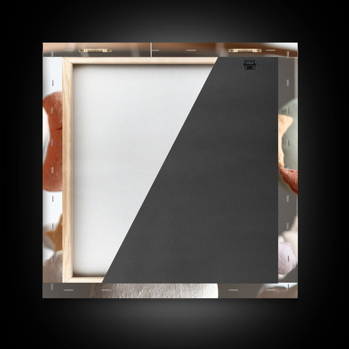 Moon Phase Mobile Framed Canvas Print, Nursery Decor, Nursery Wall Decal, Oil Painting, Nursery, Minimalist Decor, NDE-1x1-51