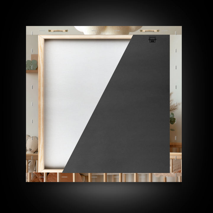 Moon Phase Mobile Canvas Print, Nursery Decor, Statement Artwork, Fine Art, Nursery, Printable Wall Art, Nursery Wall Art, NDE-1x1-75